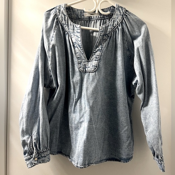 NWOT - Mango Cleo Oversized Denim Top - Picture 4 of 7